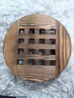 【新品未使用　組立不要】植木鉢台 25cm キャスターストッパー付 木製