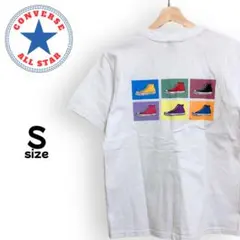 Converse コンバース カラフルスニーカーTシャツ Sサイズ