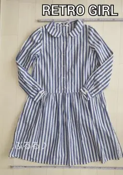 【値下げ】RETRO GIRL レトロガール ストライプシャツワンピース