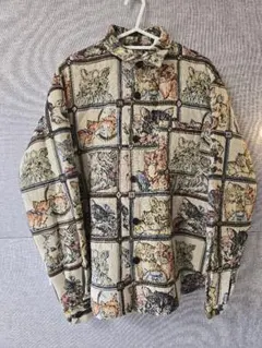 刺繍 シャツ 猫