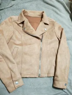 美品 日本 スエット ベロア ダブルライダースジャケット vintage
