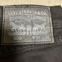 LEVI 505 W34 L32 ブラックジーンズ