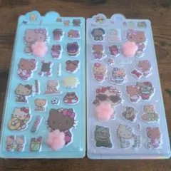 日焼けキティ　肉球　シール　2種セット キティ