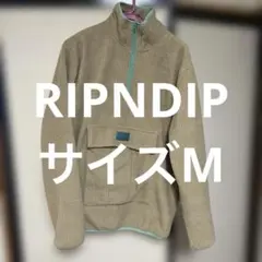 RIPNDIP ロゴ入りフリースプルオーバー