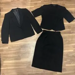 サンクローバー ブラックフォーマル 3点セット 喪服 11号 L 日本製 黒