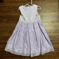 アプレレクールフォーマルワンピース 120 パープル 発表会 結婚式
