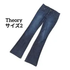 【美脚】セオリー【Theory】サイズ2　デニムパンツ　ブーツカット　インディゴのサムネイル
