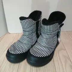 新品 ホーキンス ボア付き スノーブーツ ブラック・ホワイトチェック 22