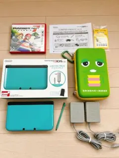 ニンテンドー 3DS LL ターコイズ ×ブラック　限定色　マリオカート７付き