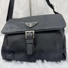 PRADA プラダ ショルダーバッグ 三角ロゴプレート ブラック メッセンジャー
