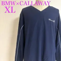 【BMWロゴ×CALLAWAY】プルオーバーVネック ウインドブレーカー XL