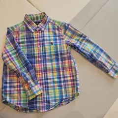 Ralph Lauren　ラルフローレン　ポロ刺繍入りチェック柄長袖シャツ