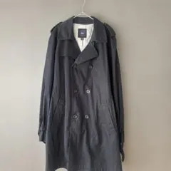 Gap ネイビー トレンチロングコート XL ギャップ　スプリングコート　大きめ