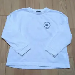 新品☆コムサイズム　白　サークルプリント長袖Tシャツ110㎝