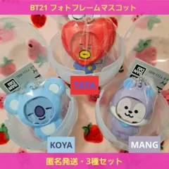 BT21 フォトフレームマスコット TATA 3種セット ガチャ キーホルダー