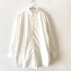 R by 45rpm フリルピンタックブラウス スタンドカラー ￼5分袖 - メルカリ