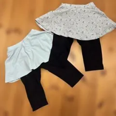 女の子　6分丈ストレッチ　スカッツ　2枚セット 130センチ