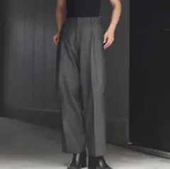 NEONSIGN Wide Denim Slacks(WOOL BLACK)のサムネイル
