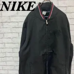 【大人気】NIKE ナイキ ブルゾン 刺繍ロゴ ブラック XXL