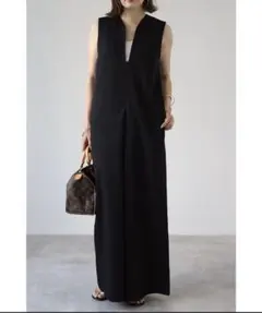 bonjour sagan ディープVネックオールインワン サロペット