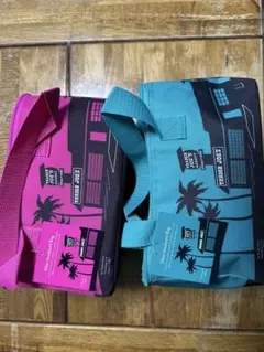 【現地購入】新品、未使用　カラフルエコバッグ2点セット