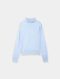 L'AUBE BLANC Logo Turtle knit パウダーブルー