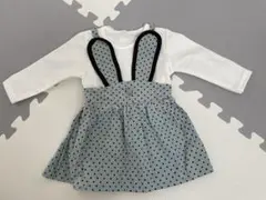 ウサ耳　水玉　サロペット風　チュニック　70 80