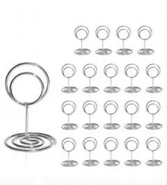 テーブルナンバーホルダ金属製メモスタンド 15個セット