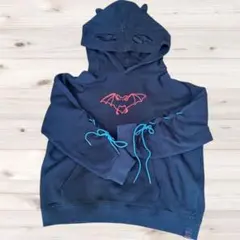 米津玄師　コウモリパーカー　Mサイズ　Flamingo ブラック　紐あり 米津玄師 コウモリパーカー Mサイズ Flamingo ブラック 紐あり - メルカリ