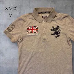 Admiral アドミラル ポロシャツ メンズ M グレー ユニオンジャック