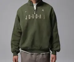 Nike Jordan ハーフジップスウェット オリーブ