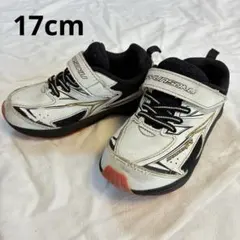 瞬足 スニーカー キッズ 17cm ホワイト ブラック