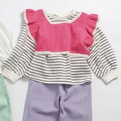 【2Pセット】ニットベスト付Tシャツ