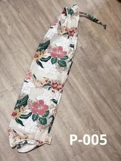 ハンドメイド♡パウケース ハワイアンキルトハイビスカス柄 ライトベージュ