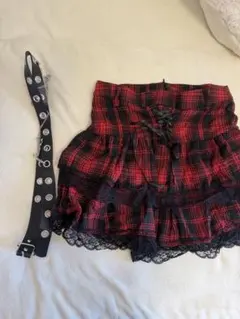 赤黒チェックミニスカート