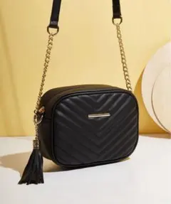 SHEIN キルティング バッグ 黒