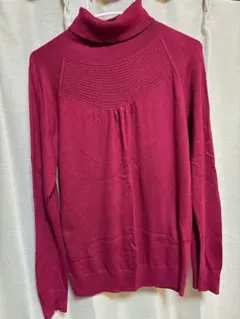 a.v.v standard ワインレッド タートルネックニット
