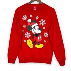 ディズニー クリスマス トレーナー 赤 送料無料