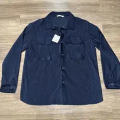 ZARA ザラ コーデュロイシャツジャケット ネイビー