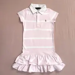 Ralph Lauren ポロワンピース110 ピンクストライプ