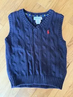 Ralph Lauren ネイビー ケーブルニット ベスト 18M