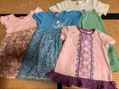 ワンピース 100cm 110cm Tシャツ　エルサ　ラプンツェル　ディズニー