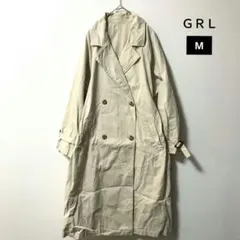 GRL トレンチコート M ベージュ ロングコート ダブル レディース
