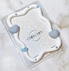 ホイップデコ　トレカケース　硬質ケース　水色　うねうね　韓国風　y2k