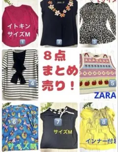 ZARA他　Tシャツ　カットソー　ブラウス　ニット　チュニック　まとめ売りM〜Ｌ