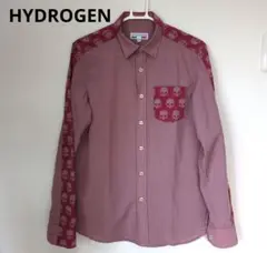 HYDROGEN スカル柄ピンクシャツ S
