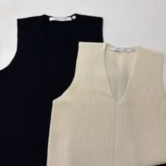 【美品】UNIQLO and LEMAIRE ニットベスト アイボリーM
