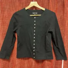 アニエスベー カーディガン コットン 定番人気 黒