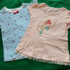 120センチ女の子用Tシャツ 2枚セット