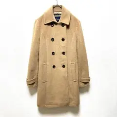 グリーンレーベルリラクシング ウールコート シルク混 ロング丈